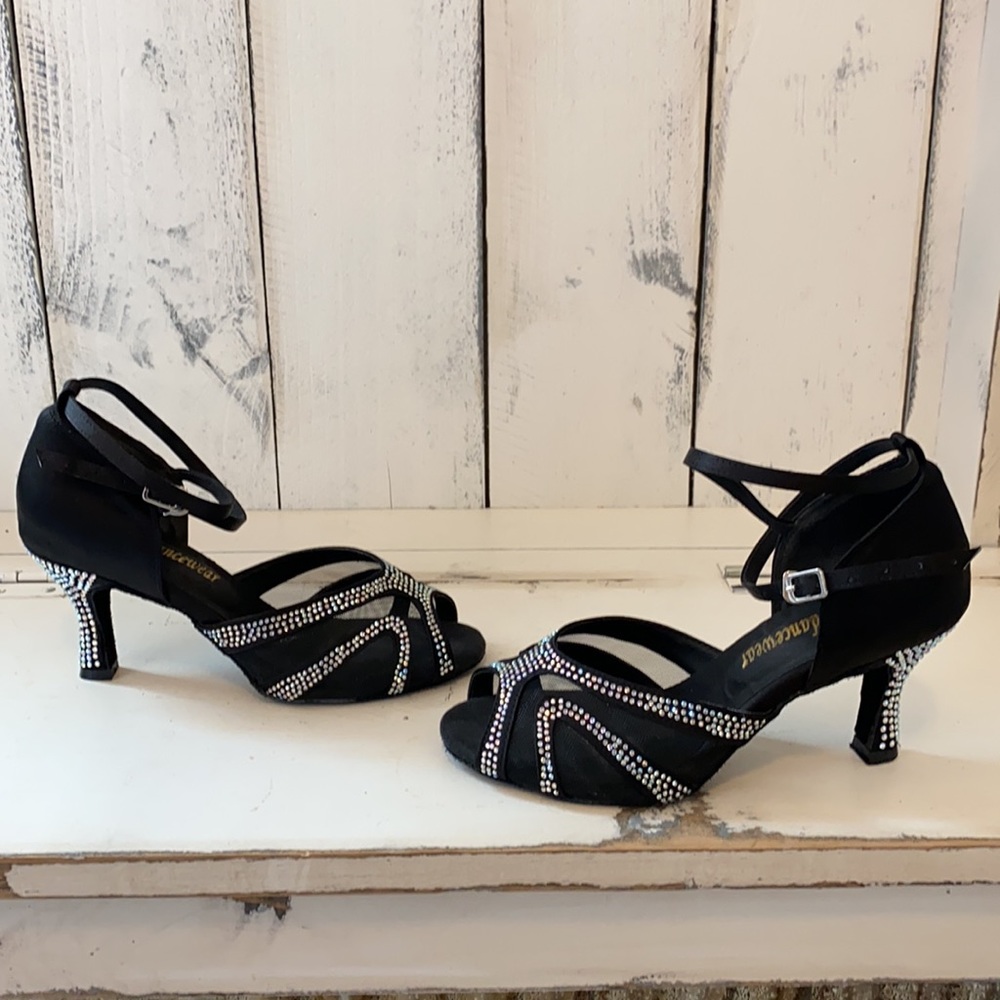 TTdancewear Black Ballroom Dance Shoes - Sz. 7.5